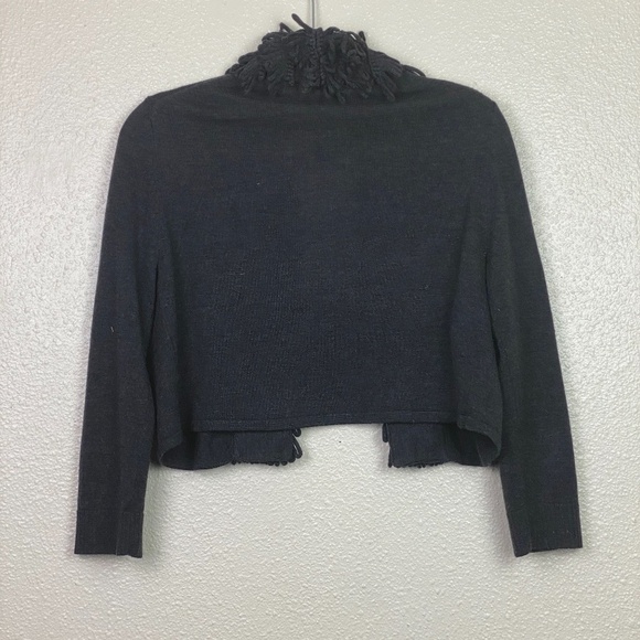 CALVIN KLEIN Cha Fringe Cropped Cardigan - Picture 2 of 6
